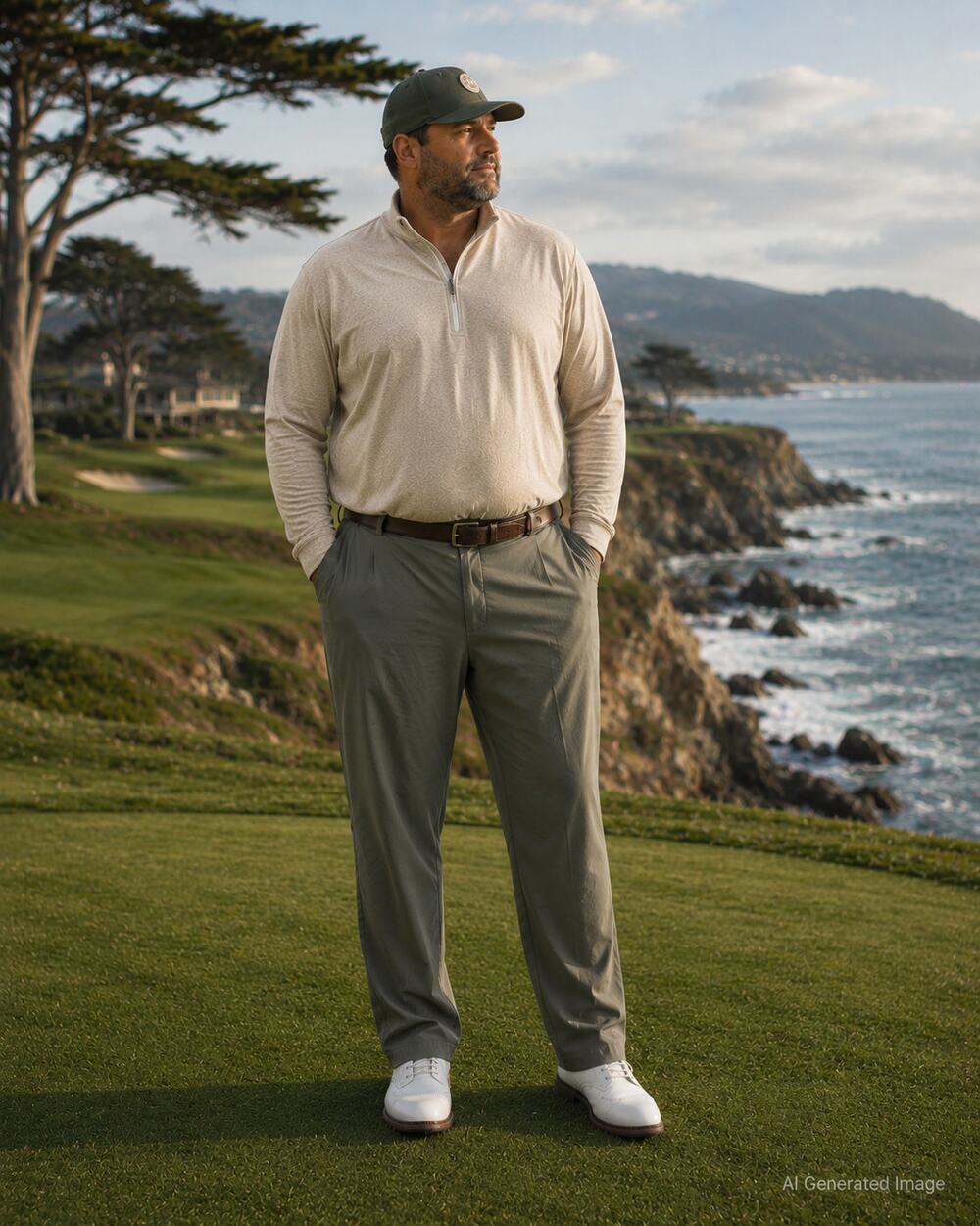 Greg Norman Olive Performance Golf Pants Mens 40x29 Travel Business Casual